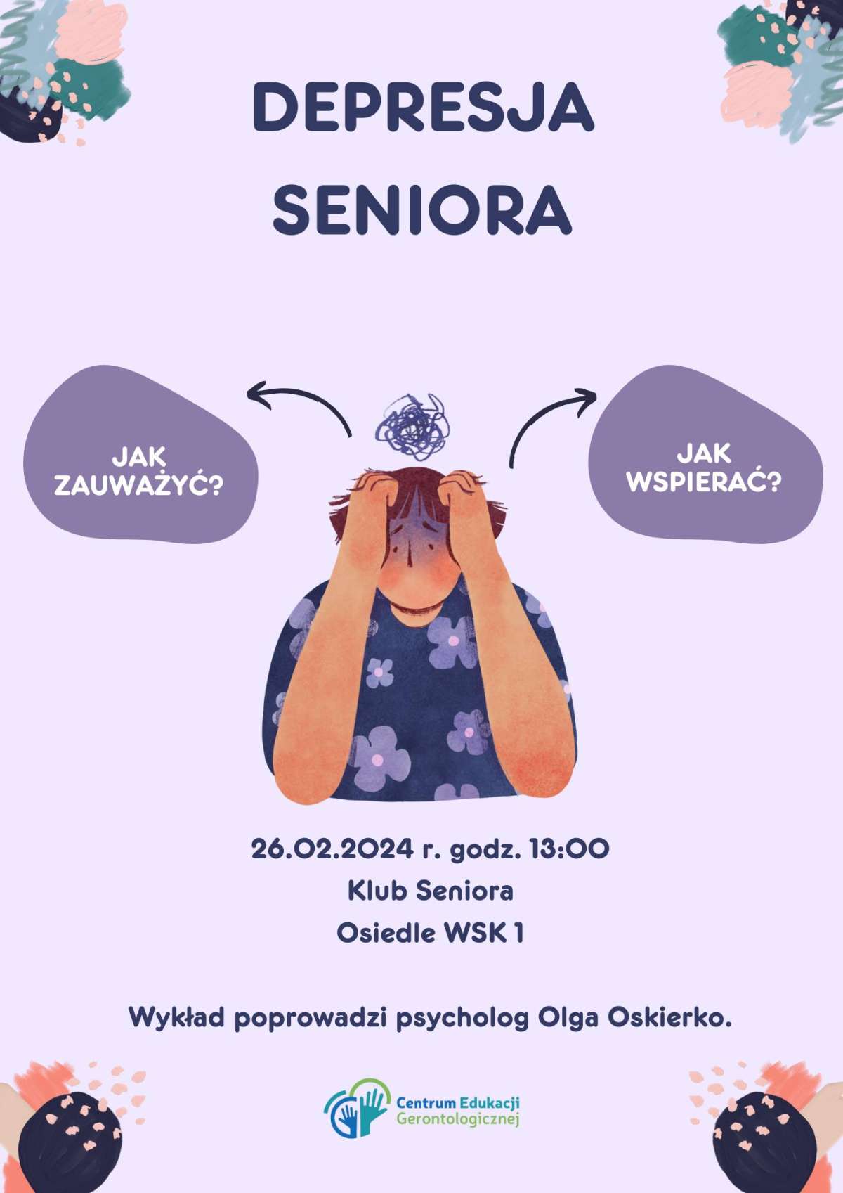 Wykład o depresji seniora
